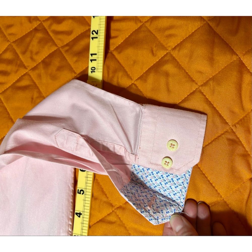 Robert Graham Boy’s Pink Dress Shirt Size 10-12 M Long Sleeve - Picture 9 of 10